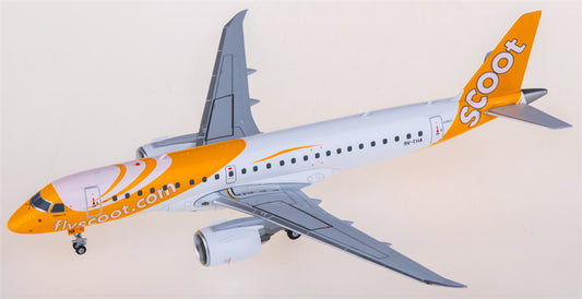 JC Wings Scoot for Embraer ERJ-190E2 9V-THA 1:200 Airplane Pre-built Airliner Model Display