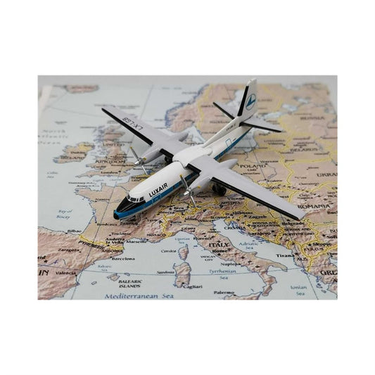 AeroClassics Luxair for Fokker F-27-100 LX-LGB 1:400 Airplane Pre-built  Airliner Model Display