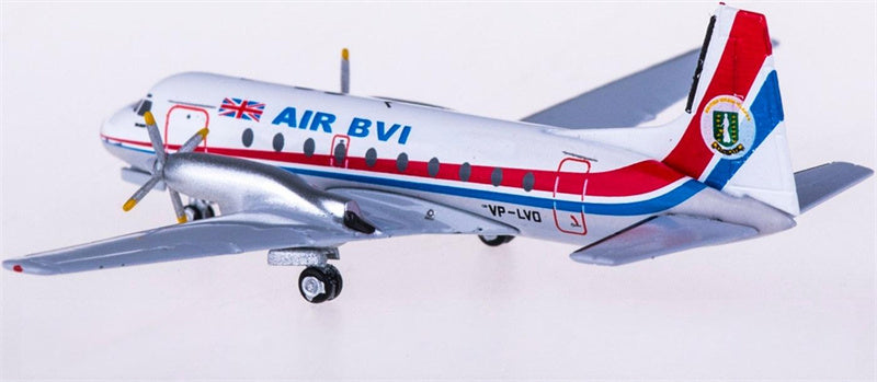 AeroClassics Air BVI for Hawker for Siddeley HS 748 VP-LVO 1:400 Airplane Pre-built  Airliner Model Display