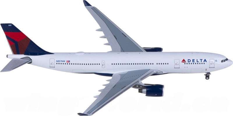 NG Models Delta Air Lines for Airbus A330-200 N857NW 1:400 Airplane Pre-built Airliner Model Display