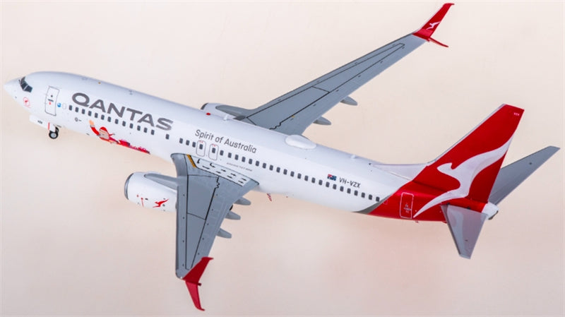 JC Wings Qantas Airways for Boeing 737-800 VH-VZX 1:200 Aircraft Pre-built  Airliner Model Display