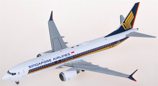 JC Wings Singapore Airlines for Boeing 737 MAX 8 9V-MBA 1:200 Airplane Pre-built Airliner Model Display