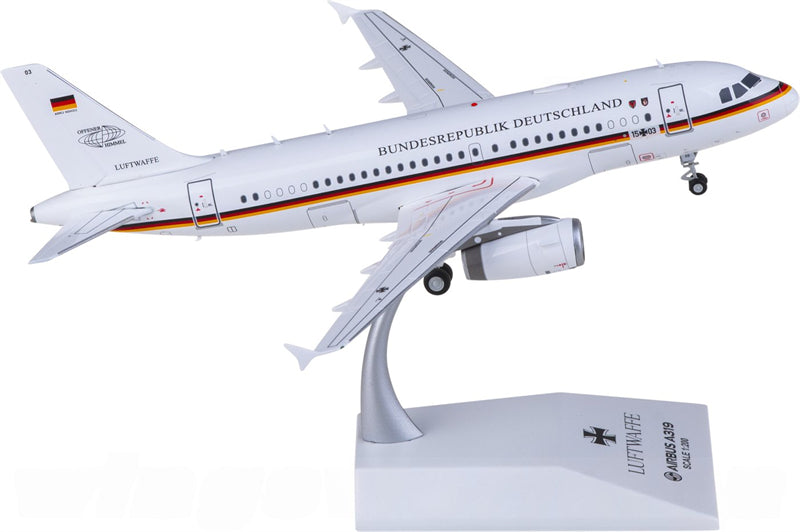 JC Wings Luftwaffe for Airbus A319 15+03 1:200 Airplane Pre-built Airliner Model Display