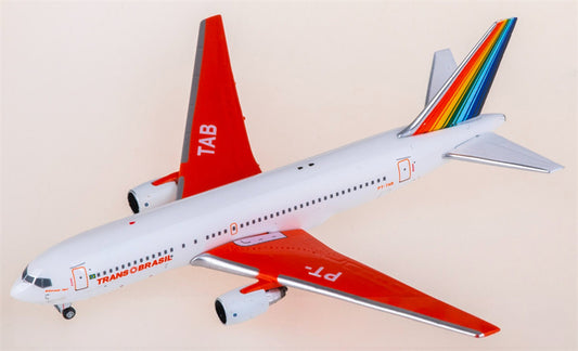 AeroClassics Trans Brazil for Boeing 767-200 PT-TAB 1:400 Airplane Pre-built  Airliner Model Display