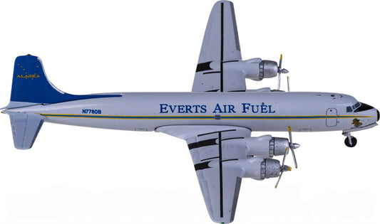 AeroClassics Everts Air Fuel for Douglas DC-6 N77808 1:400 Aircraft Pre-built  Airliner Model Display