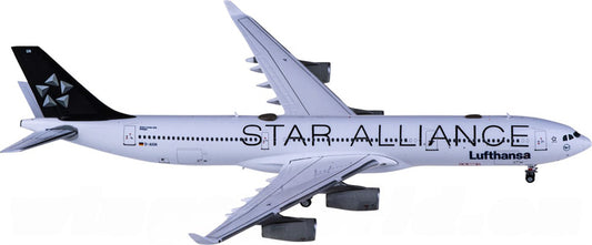 JC Wings Lufthansa for Airbus A340-300 D-AIGN Star Alliance 1:400 Airplane Pre-built  Airliner Model Display
