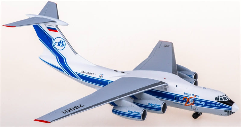 SQ Wings Volga-Dnepr Airlines for IIyushin Il-76TD-90VD RA76951 20years 1:200 Aircraft Pre-built  Airliner Model Display