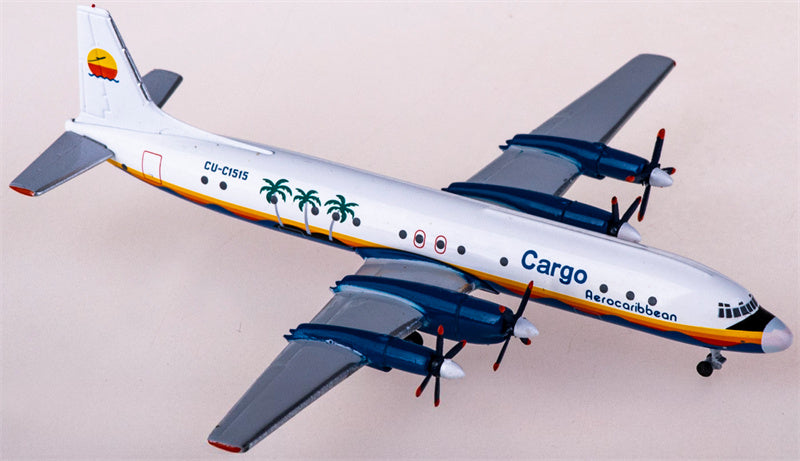 AeroClassics Aero Caribbean for Ilyushin Il-18 CU-C1515 1:400 Airplane Pre-built  Airliner Model Display