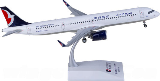 JC Wings Air Macau for Airbus A321neo B-MBT 1:200 Airplane Pre-built Airliner Model Display