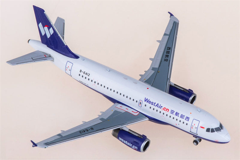 NG Models West Air for Airbus A319 B-6412 1:400 Airplane Pre-built  Airliner Model Display