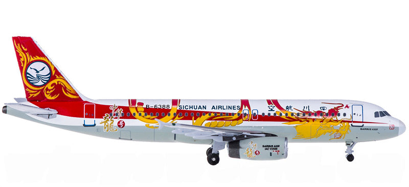 AeroClassics Sichuan Airlines for Airbus A320 B-6388 1:400 Airplane Pre-built  Airliner Model Display