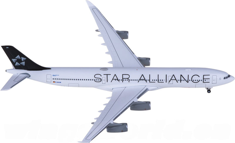 Herpa Lufthansa for Airbus A340-300 D-AIGW Star Alliance 1:500 Airplane Pre-built Airliner Model Display