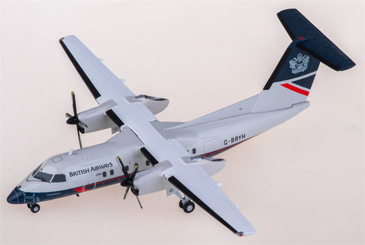 JC Wings British Airways for De Havilland Canada for DHC-8-100 G-BRYH 1:200 Airplane Pre-built Airliner Model Display