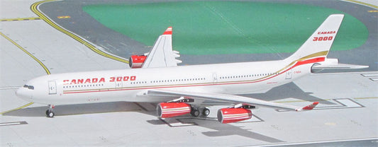 AeroClassics Canada 3000 for Airbus A340-300 C-GZIA 1:400 Airplane Pre-built  Airliner Model Display