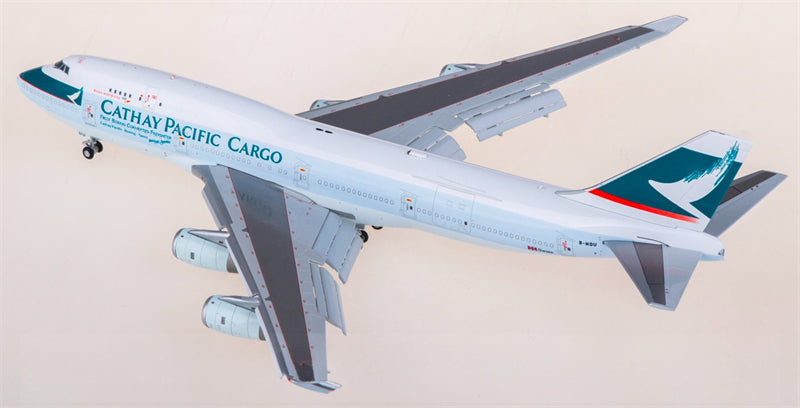 CW model Cathay Pacific for Boeing 747-400BCF B-HOU Flaps Down 1:400 Airplane Pre-built  Airliner Model Display