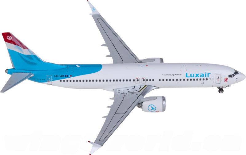 Phoenix Luxair for Boeing 737 MAX 8 LX-LBK 1:400 Airplane Pre-built Airliner Model Display