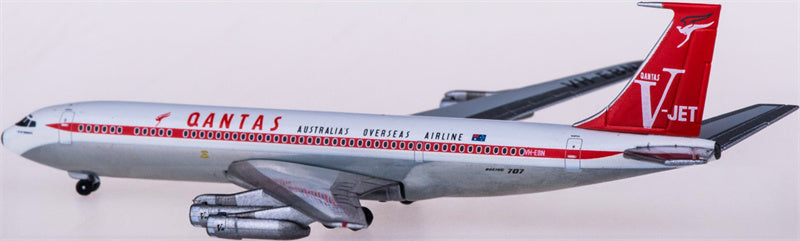 Herpa Qantas for Boeing 707-300 VH-EBN 1:500 Airplane Pre-built  Airliner Model Display