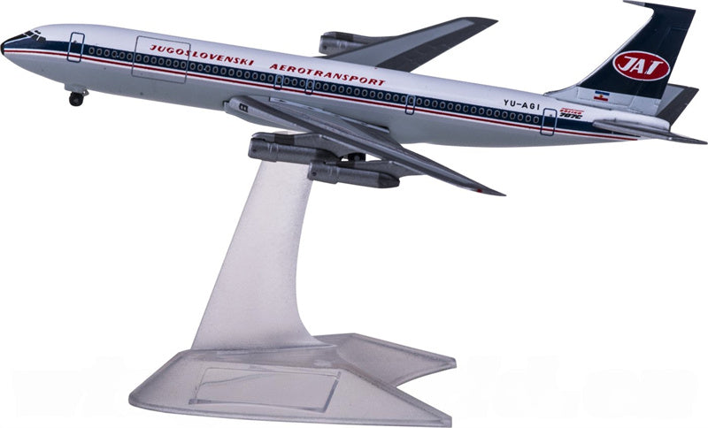 Herpa JAT for Boeing 707-300 YU-AGI 1:500 Airplane Pre-built  Airliner Model Display