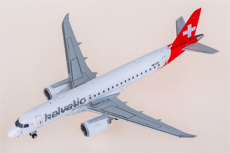 Geminijets Helvetic for Embraer ERJ-190E2 HB-AZC 1:400 Airplane Pre-built  Airliner Model Display