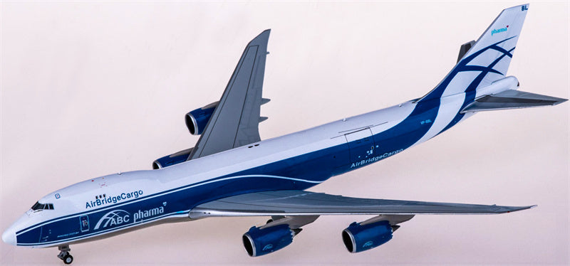 JC Wings AirBridgeCargo for Boeing 747-8F VP-BBL 1:400 Airplane Pre-built  Airliner Model Display