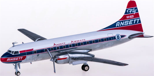 Herpa Ansett Airways for Convair CV-340 VH-BZD 1:200 Airplane Pre-built  Airliner Model Display