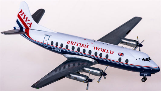 Herpa British World Airlines for Vickers for Viscount 800 G-APEY 1:200 Aircraft Pre-built  Airliner Model Display