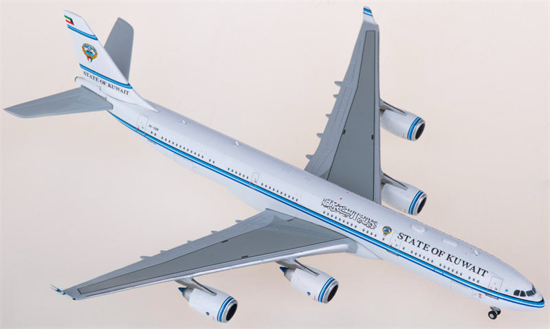 JC Wings State of Kuwait for Airbus A340-500 9K-GBB 1:400 Airplane Pre-built  Airliner Model Display