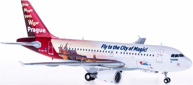 Herpa Czech Airlines for Airbus A319 OK-NEP City of Prague 1:200 Aircraft Pre-built  Airliner Model Display