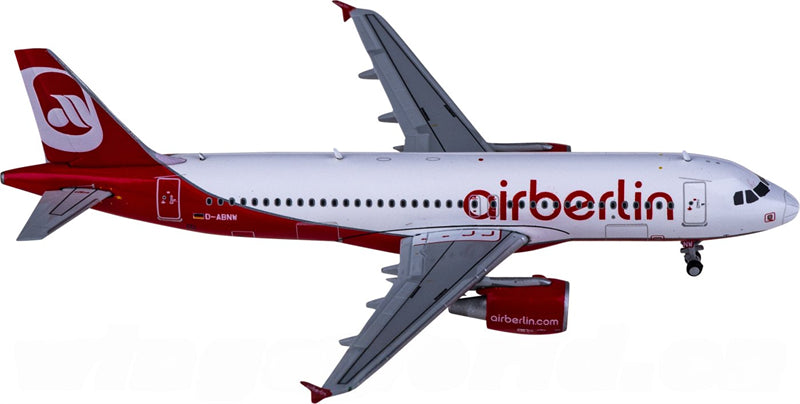 JC Wings Air Berlin for Airbus A320 D-ABNW 1:400 Airplane Pre-built Airliner Model Display