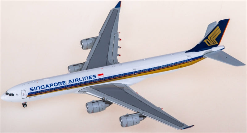 Hxmodels Singapore Airlines for Airbus A340-500 9V-SGB flaps down 1:400 Aircraft Pre-built  Airliner Model Display