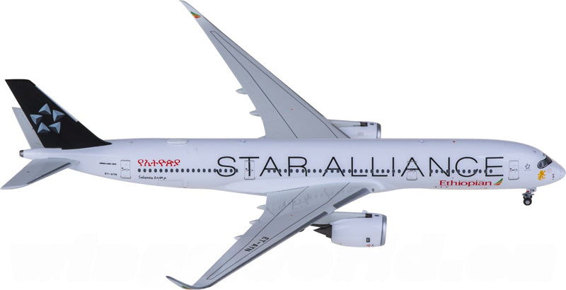 NG Models Ethiopian Airlines for Airbus A350-900 ET-AYN for SkyTeam 1:400 Airplane Pre-built Airliner Model Display