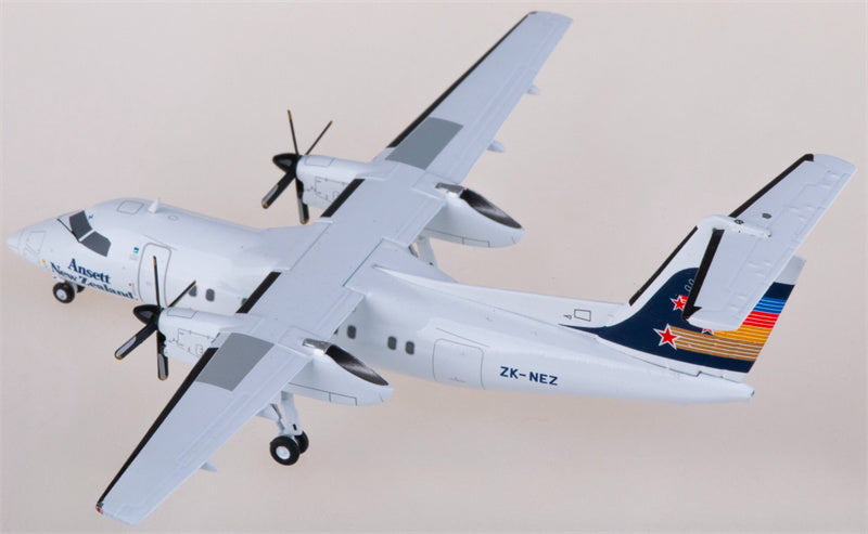 JC Wings Ansett for Bombardier for Dash 8 Q100 ZK-NEZ 1:200 Airplane Pre-built  Airliner Model Display