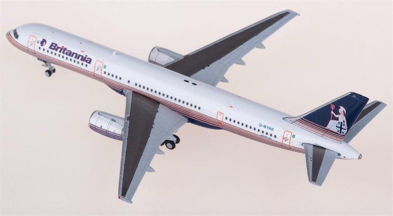 JC Wings Britannia for Boeing 757-200 G-BYAK 1:400 Airplane Pre-built Airliner Model Display
