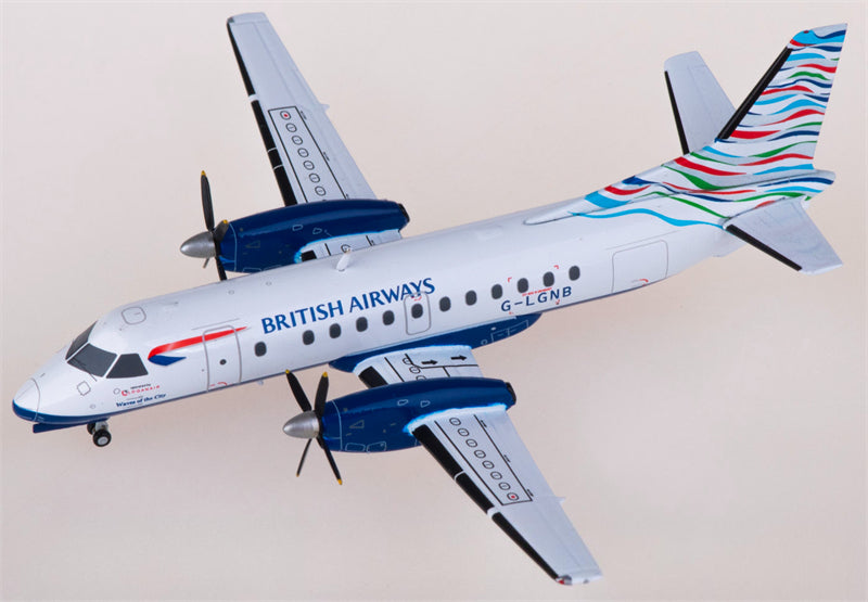 JC Wings British Airways for Saab 340B G-LGNB 1:200 Airplane Pre-built Airliner Model Display