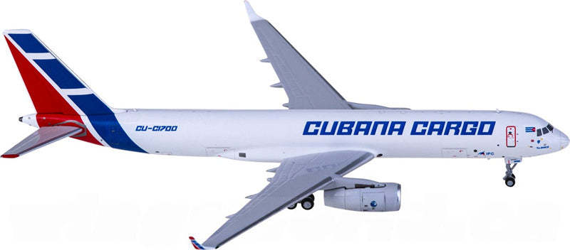 NG Models Cubana Cargo for Tupolev TU-204-100SE CU-C1700 1:400 Airplane Pre-built  Airliner Model Display