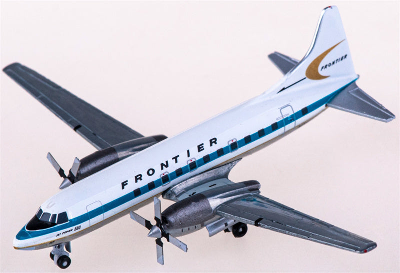 Geminijets Frontier Airlines for Convair CV-580 N73117 1:400 Airplane Pre-built  Airliner Model Display