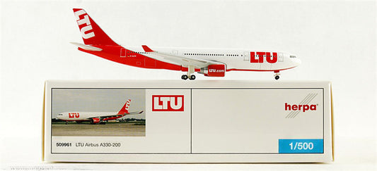 Herpa LTU for Airbus A330-200 1:500 Airplane Pre-built  Airliner Model Display