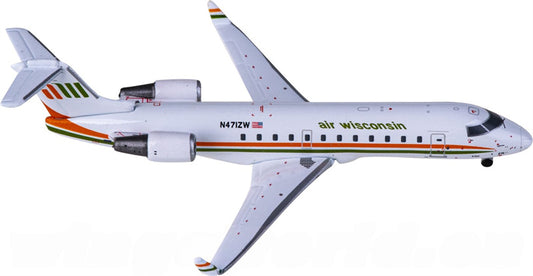 Geminijets Air Wisconsin for Bombardier CRJ200LR N471ZW 1:400 Aircraft Pre-built  Airliner Model Display