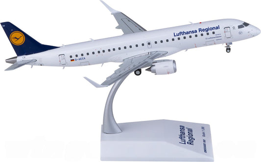 JC Wings Lufthansa for Embraer ERJ-190LR D-AECA 1:200 Airplane Pre-built Airliner Model Display