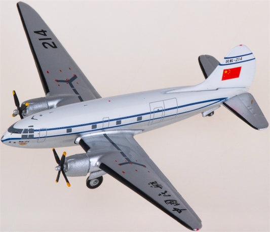 Yu ModeL CAAC for Curtiss C-46 214 1:400 Airplane Pre-built  Airliner Model Display