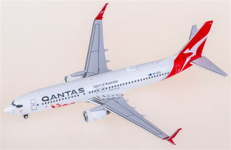 Panda Model Qantas Airways for Boeing 737-800 VH-VZX 1:400 Aircraft Pre-built  Airliner Model Display