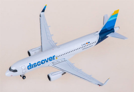 Herpa Discover Airlines for Airbus A320 D-AIUS 1:500 Airplane Pre-built  Airliner Model Display