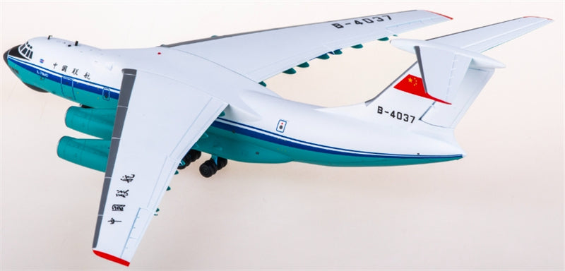 SQ Wings China United Airlines for Ilyushin Il-76 B-4037 1:200 Aircraft Pre-built  Airliner Model Display