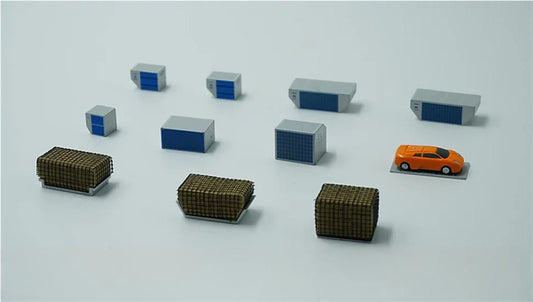 Fantasy Wings Ground Airport Service Support Vehicles Accessories (11 Piece) 1:200 Accessory Pre-built  Airliner Model Display