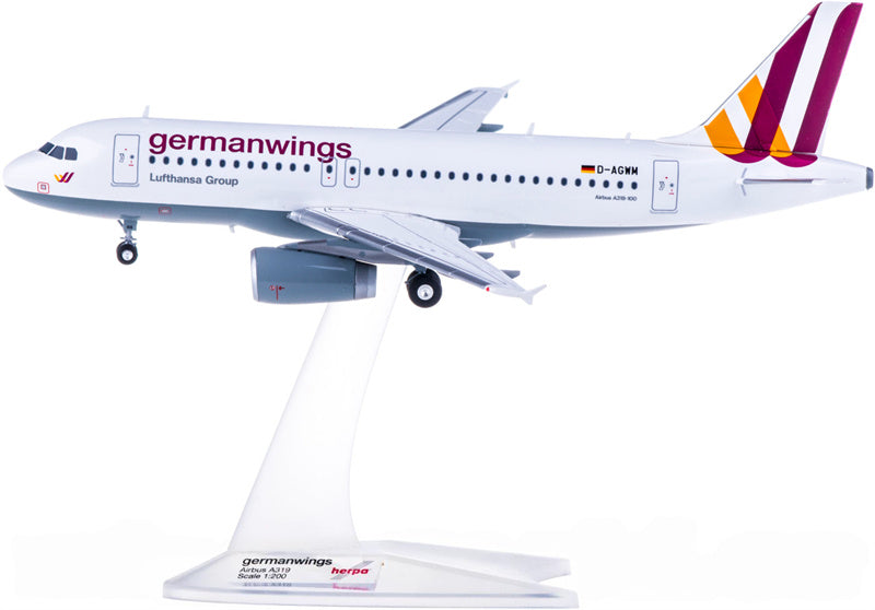 Herpa Germanwings for Airbus A319 D-AGWM 1:200 Aircraft Pre-built  Airliner Model Display