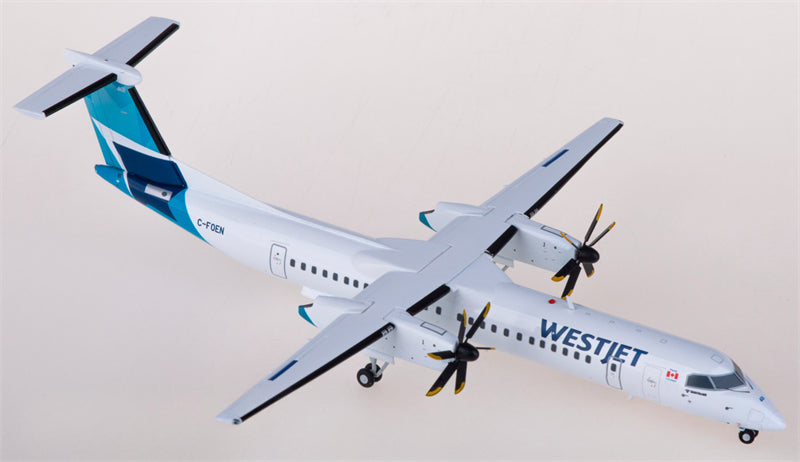 Geminijets WestJet for Bombardier for Dash 8 Q400 C-FOEN 1:200 Airplane Pre-built Airliner Model Display