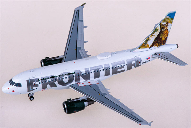 NG Models Frontier Airlines for Airbus A318 N807FR 1:400 Airplane Pre-built  Airliner Model Display