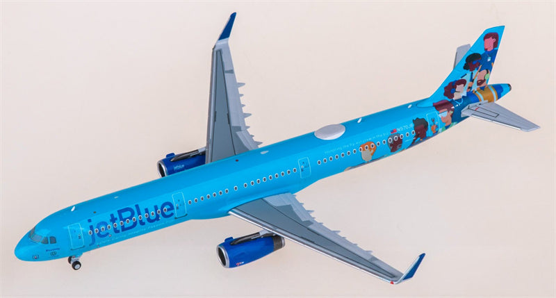 NGmodels JetBlue for Airbus A321 N970JB 1:400 Airplane Pre-built  Airliner Model Display