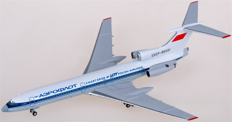 NG Models Aeroflot for Tupolev Tu-154B-2 CCCP-85331 1:400 Airplane Pre-built  Airliner Model Display