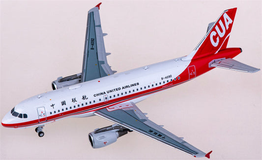 NG Models China United Airlines for Airbus A319 B-4092 1:400 Airplane Pre-built  Airliner Model Display